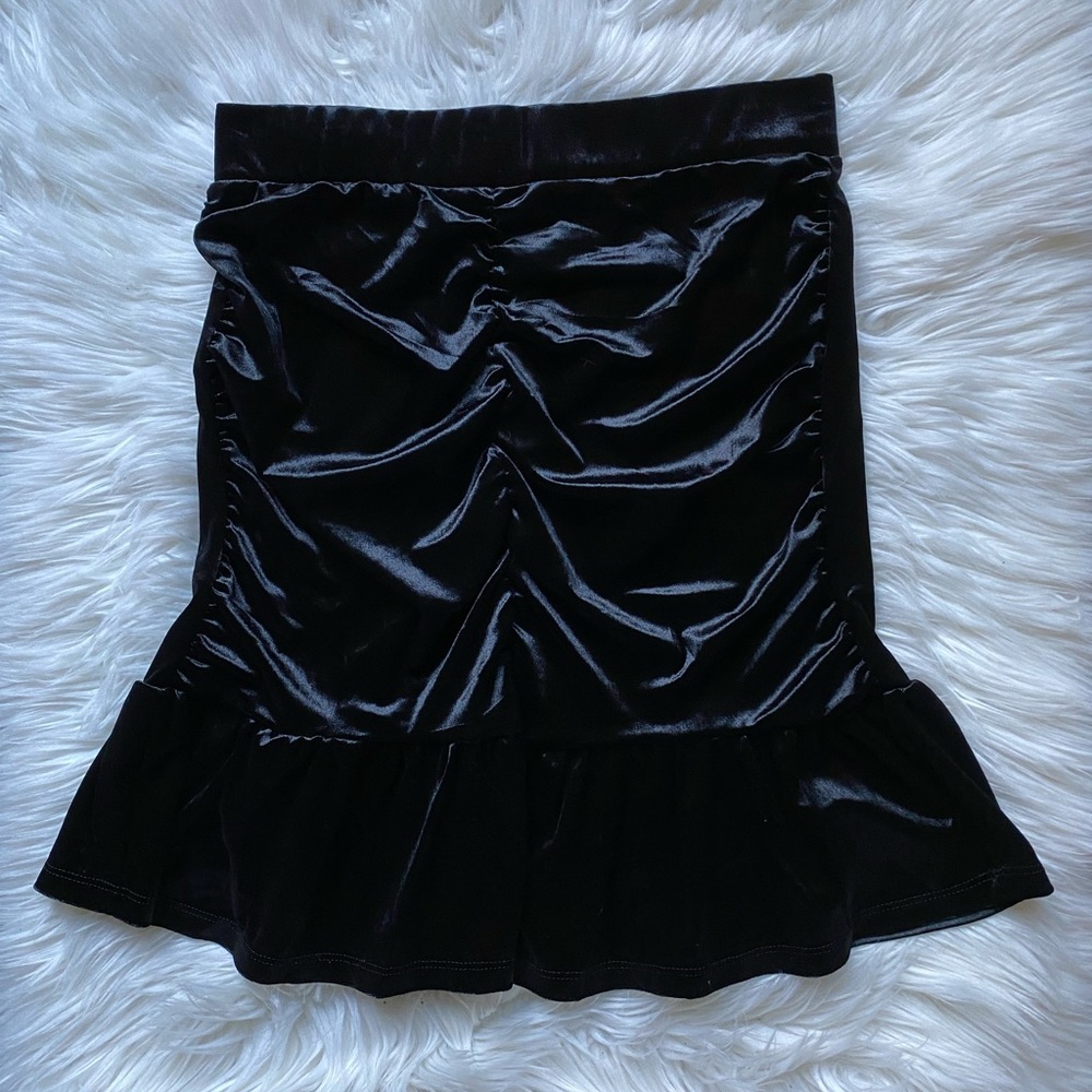 Vero Moda velvet ruched mini skirt